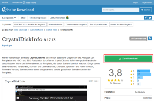 CrystalDiskInfo Screenshot 1