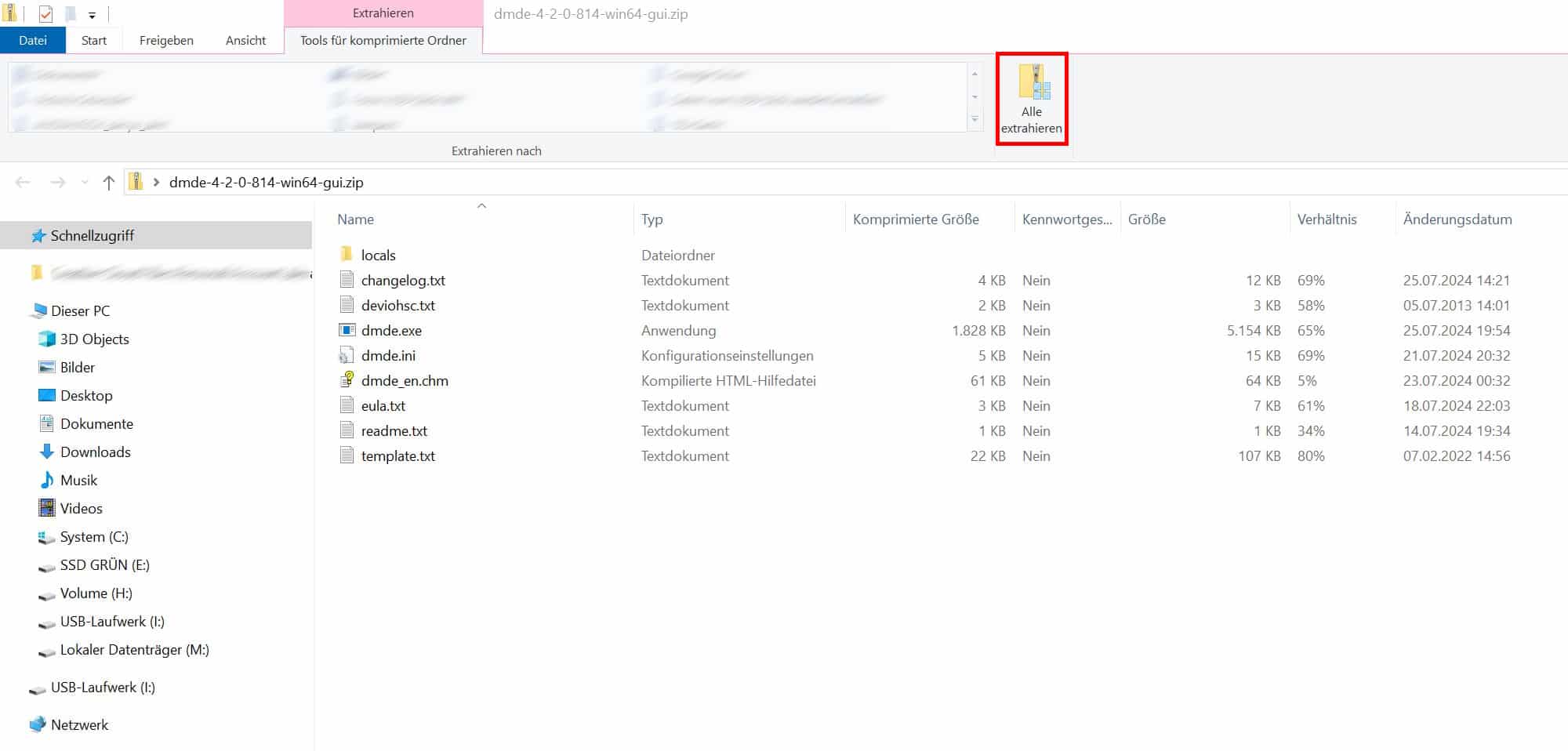 Daten vom USB-Stick wiederherstellen Freeware DMDE - Screenshot 1