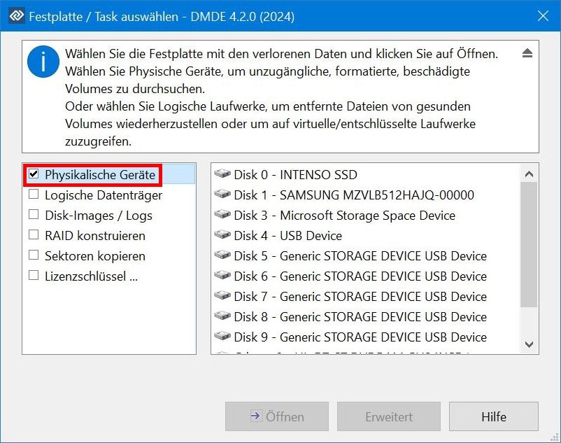 Daten vom USB-Stick wiederherstellen Freeware DMDE - Screenshot 3