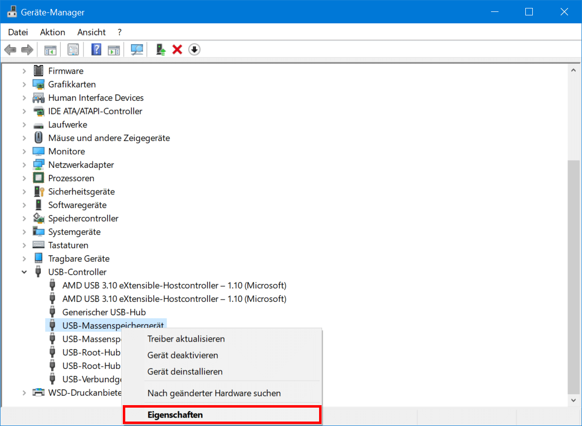 Deaktivierung USB-Controller ausschalten USB-Stick - Screenshot 3