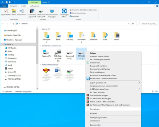 externe Festplatte formatieren Screenshot 3
