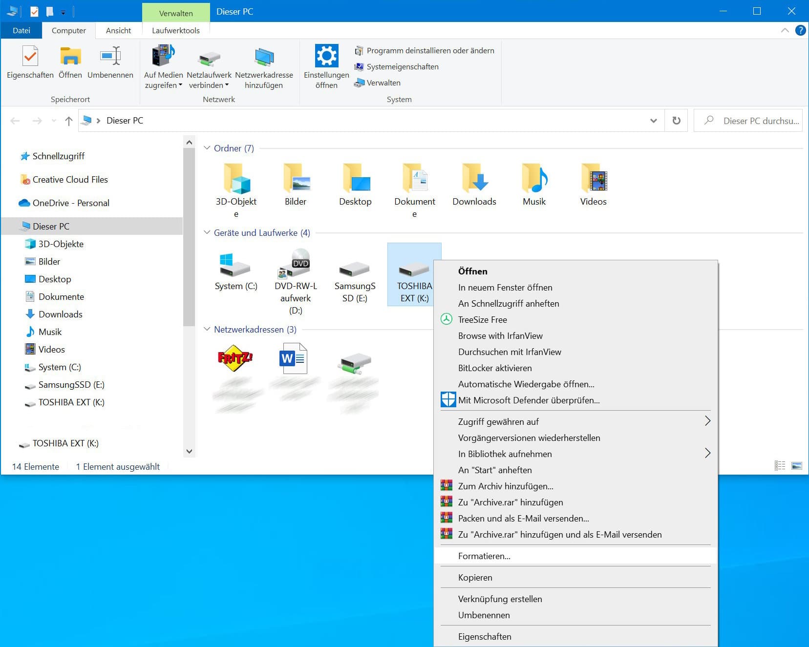 externe Festplatte formatieren Screenshot 3