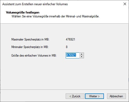 externe Festplatte initialisieren Screenshot 4
