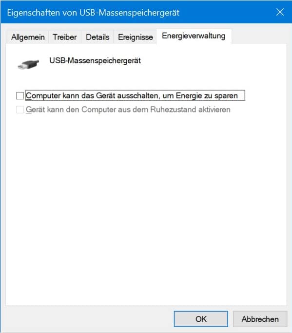 externe Festplatte wiederherstellen - USB-Controller ausschalten deaktivieren - Screenshot 3