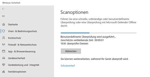 Festplatte wird nicht erkannt - Virenscan - Screenshot 3