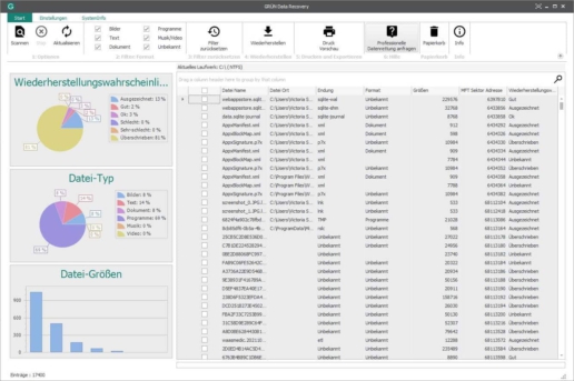 GRÜN Data Recovery Scan fertig