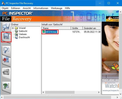 PC Inspector File Recovery Screenshot 7