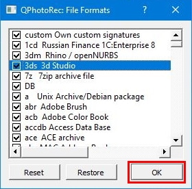 QPhotoRec Screenshot 11