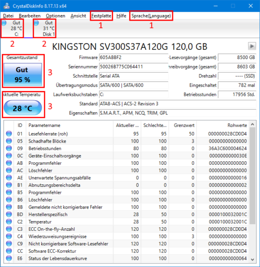 CrystalDiskInfo für Anfänger - Screenshot