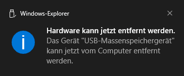 ordnungsgemäßes auswerfen als Präventionsmaßnahme bei WD