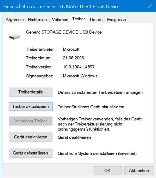 SD-Karte wird nicht erkannt - Treiber aktualisieren - Screenshot 2