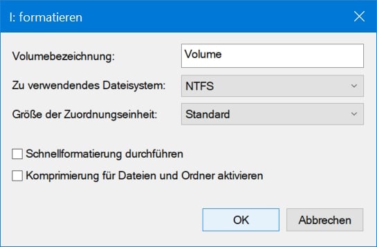SSD formatieren Windows Oberfläche - Screenshot 5