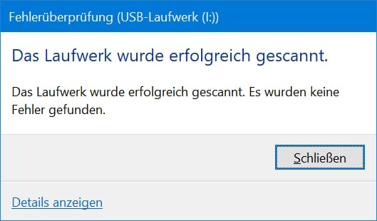 USB-Stick reparieren Windows-Fehlerüberprüfung Screenshot 5