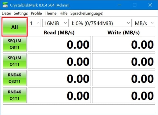 USB-Stick testen CrystalDiskMark Screenshot 4