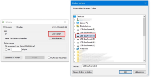 USB-Stick testen H2testw Screenshot 2