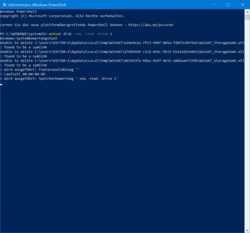 USB-Stick testen Windows PowerShell Screenshot 3